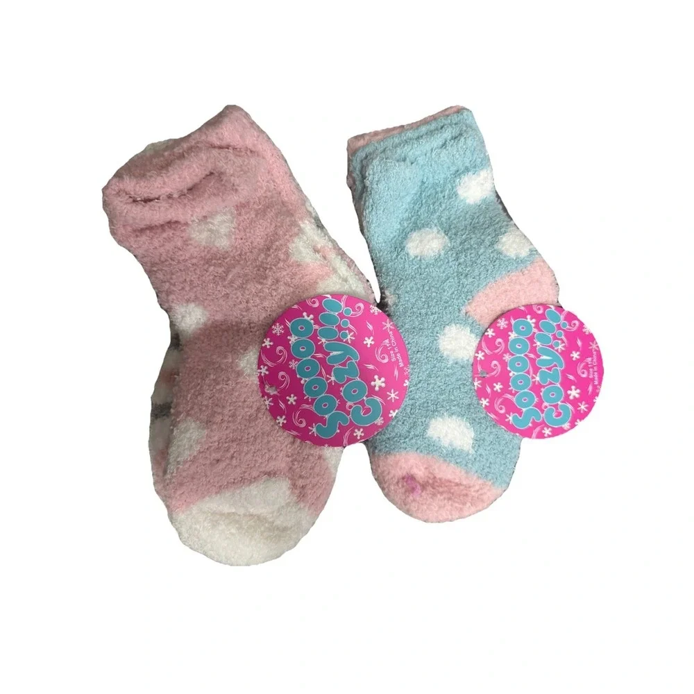 Toddler Girl Cozy Fluffy Fuzzy Socks 6 Pairs Warm Winter Size 11-4